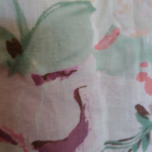 Ralph Lauren watercolor pastel floral button down 100% linen shirt size L - Picture 10 of 14